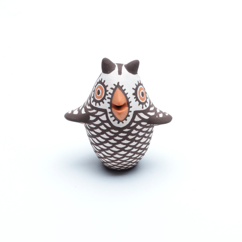 Carlos Laate: Clay Pottery, Beige Mini Owl