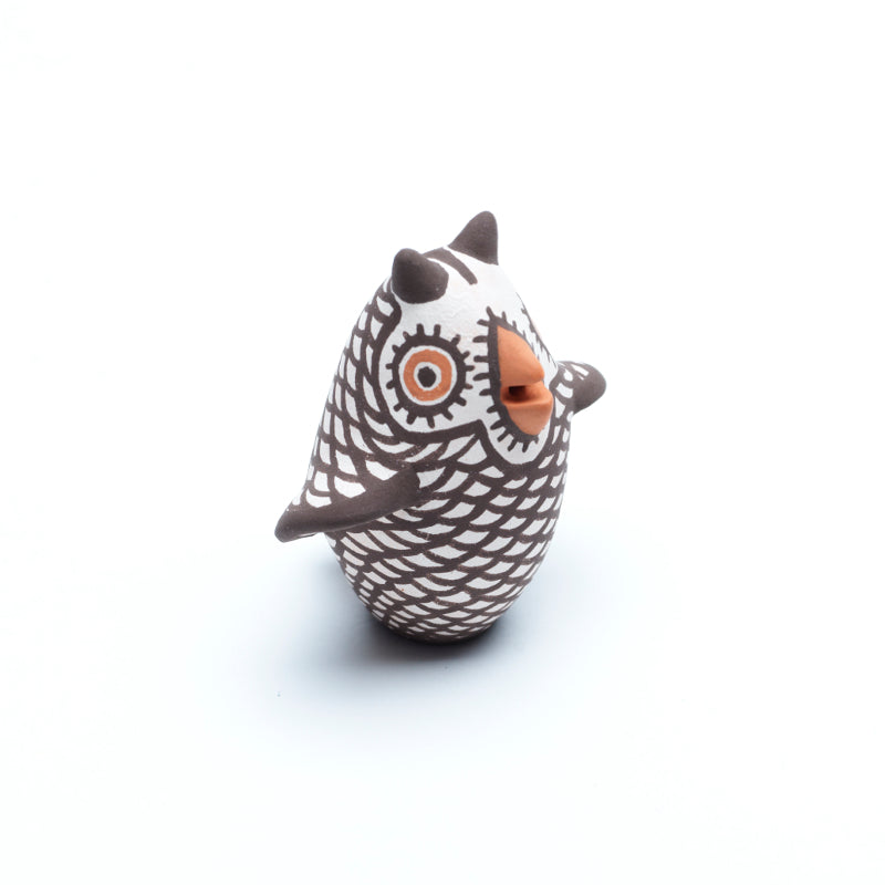 Carlos Laate: Clay Pottery, Beige Mini Owl