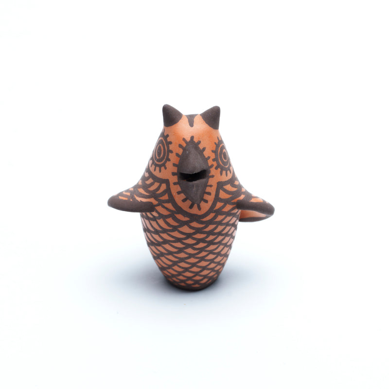 Carlos Laate: Clay Pottery, Brown Mini Owl