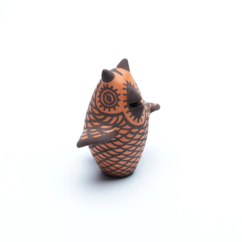 Carlos Laate: Clay Pottery, Brown Mini Owl