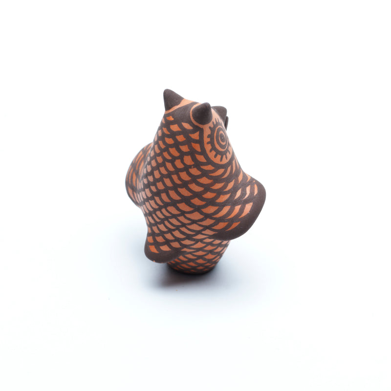 Carlos Laate: Clay Pottery, Brown Mini Owl