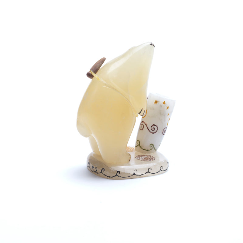 Rickson Kallestewa: Alabaster, Bear with Offering Jar