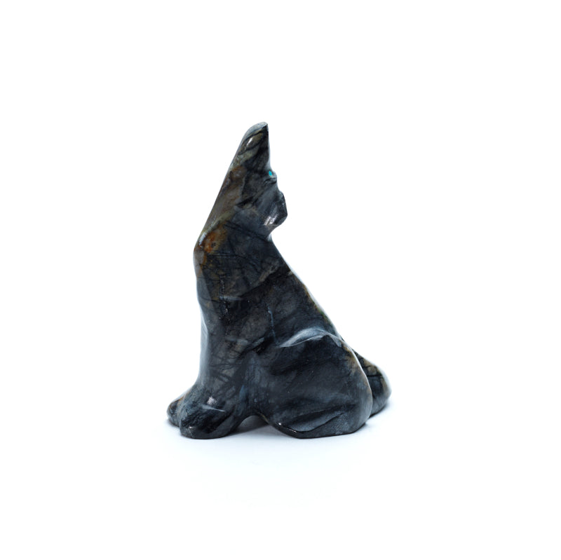 Calbert Bowannie: Picasso Marble, Howling Coyote