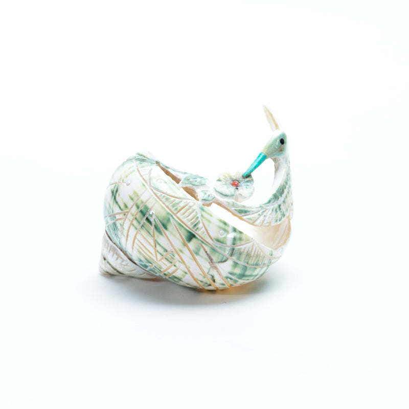 Unknown Artist: Green Snail Shell, Hummingbird