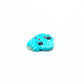 Georgette Quam: Turquoise, Frog with coral dots & jet eyes