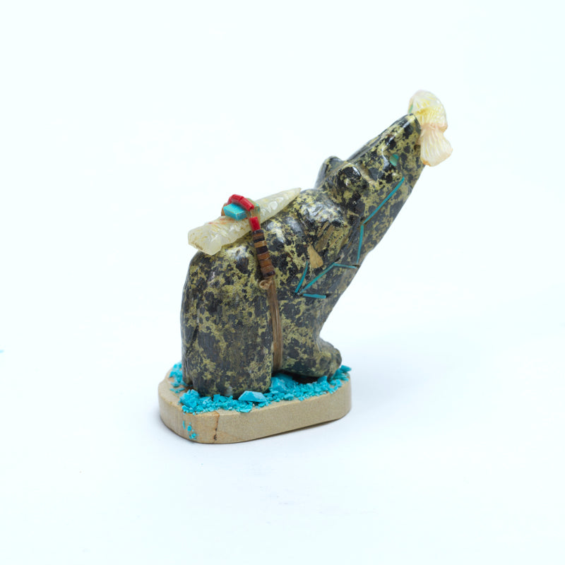 Stafford Chimoni: Serpentine, Bear on Jasper Base