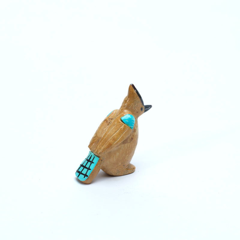 Freddie Leekya: Zuni Stone/Penn shell/Turquoise, Blue Jay