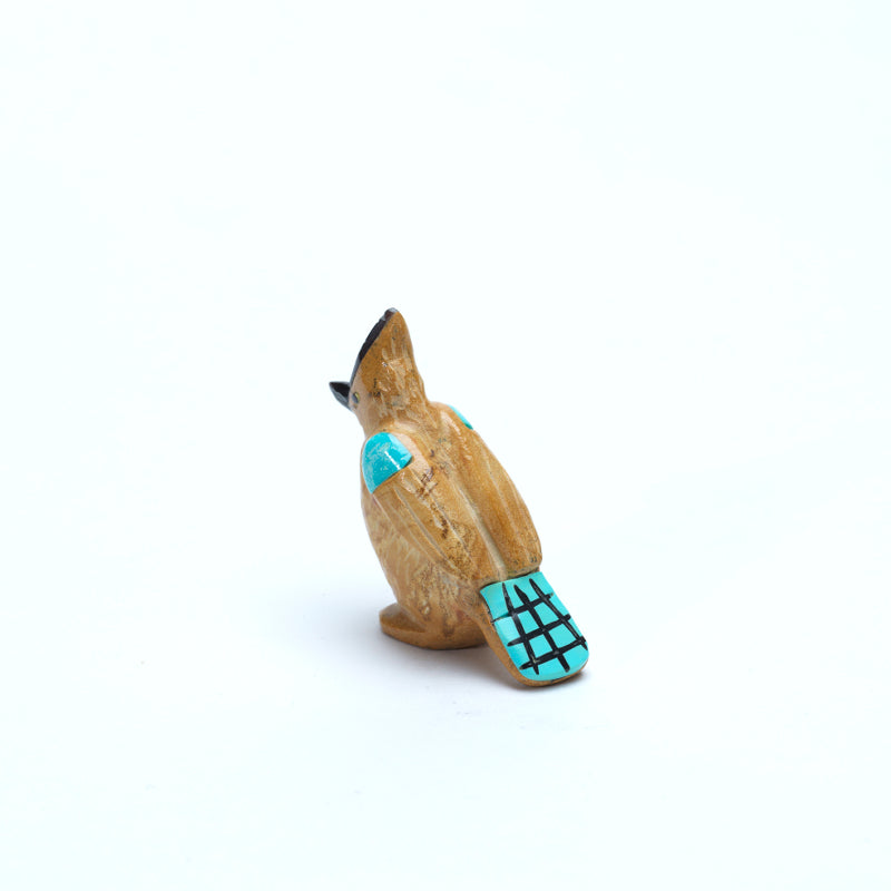 Freddie Leekya: Zuni Stone/Penn shell/Turquoise, Blue Jay