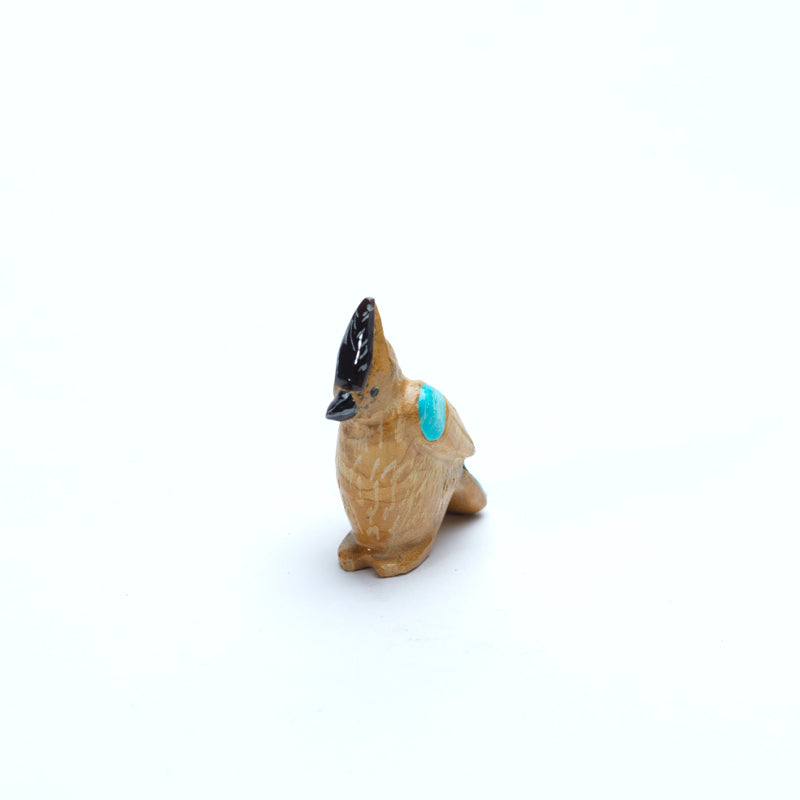 Freddie Leekya: Zuni Stone/Penn shell/Turquoise, Blue Jay