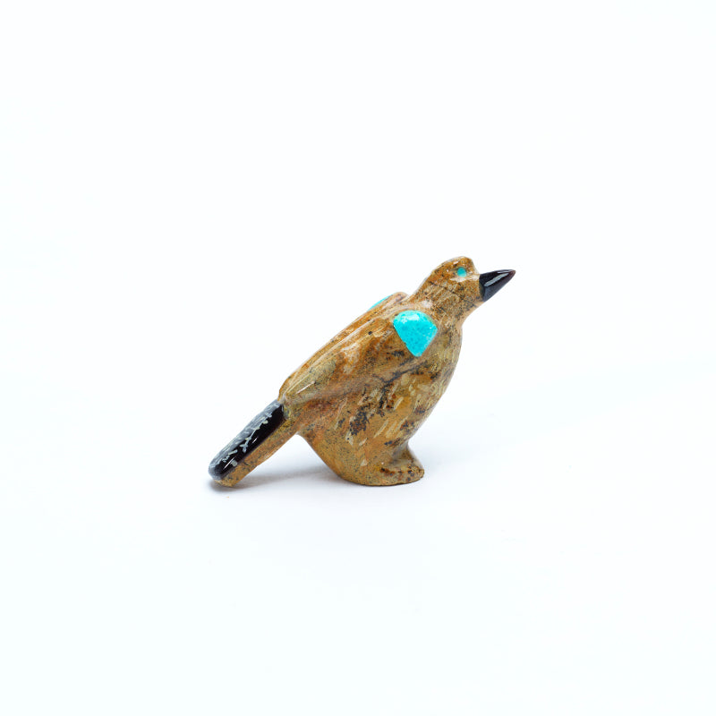 Freddie Leekya: Zuni Stone,Penn shell,Turquoise, Sunbird