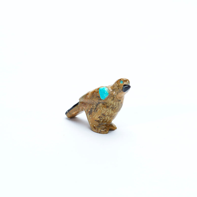 Freddie Leekya: Zuni Stone,Penn shell,Turquoise, Sunbird