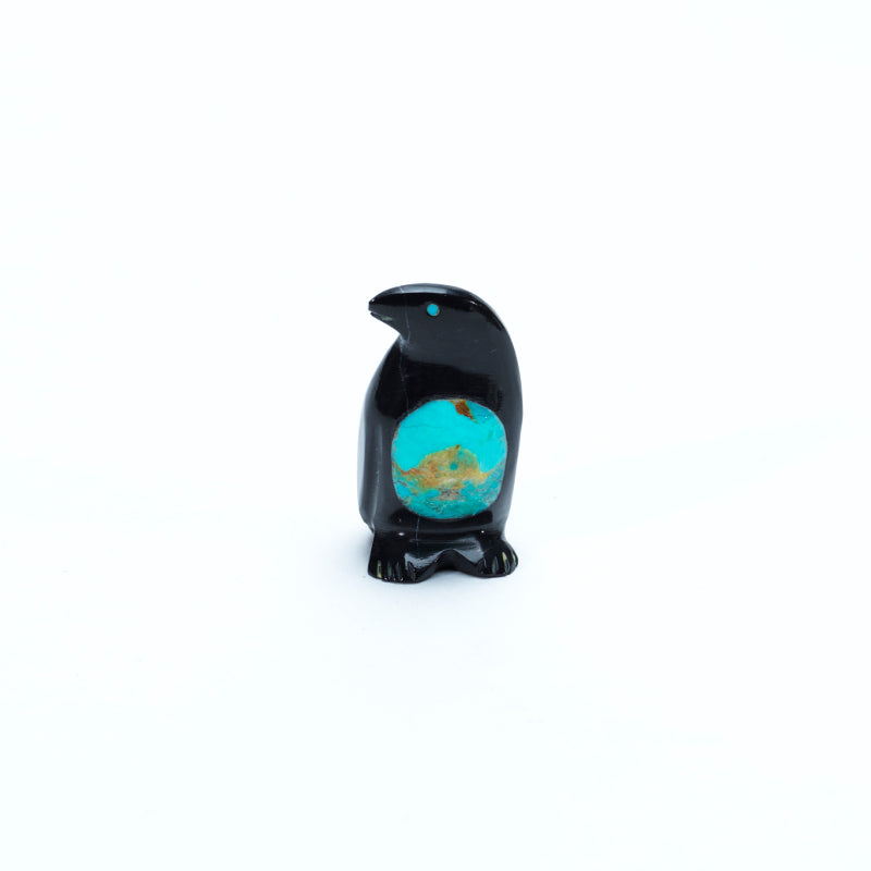 Calvert Bowannie: Black Marble, Penguin with Turquoise Eyes & Belly