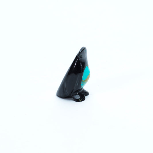Calvert Bowannie: Black Marble, Penguin with Turquoise Eyes & Belly