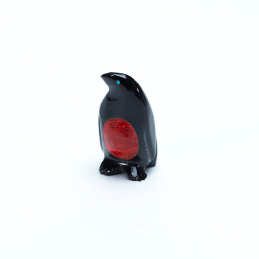 Calvert Bowannie: Black Marble, Penguin with Coral Belly