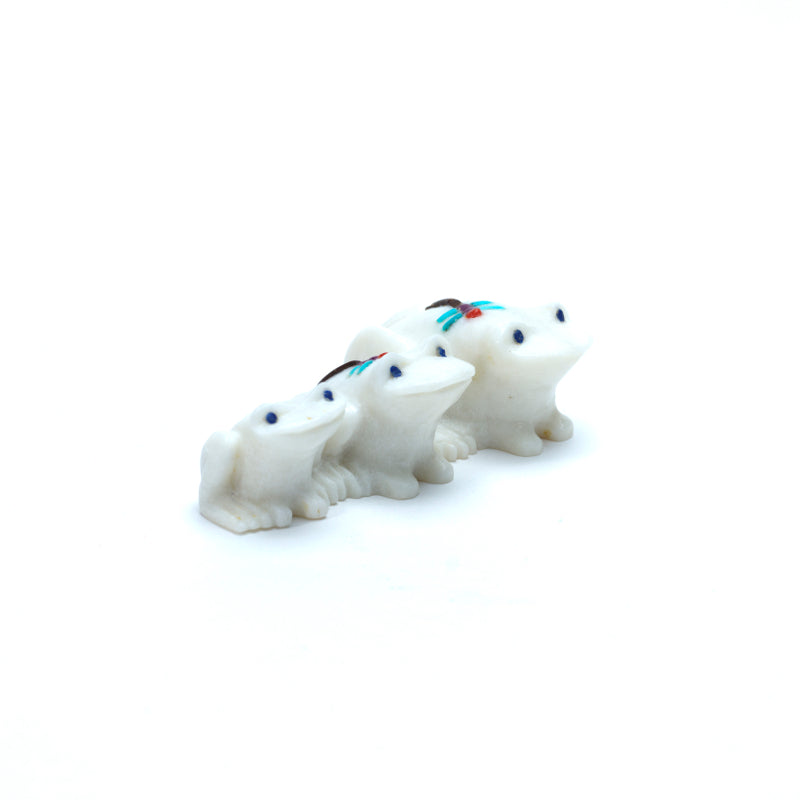 Clissa Martin: White Marble, Frog Family – Zuni Artist Resource Team