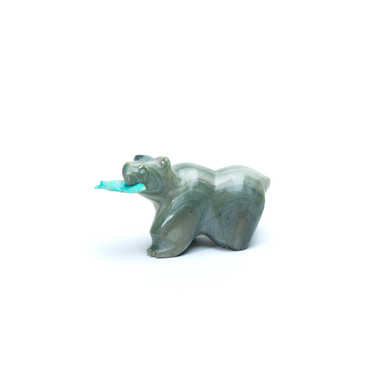 Andres Quam (d): Serpentine, Bear with turquoise fish