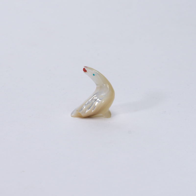 Calvert Bowannie: Mother Of Pearl, Raven with Coral Ball