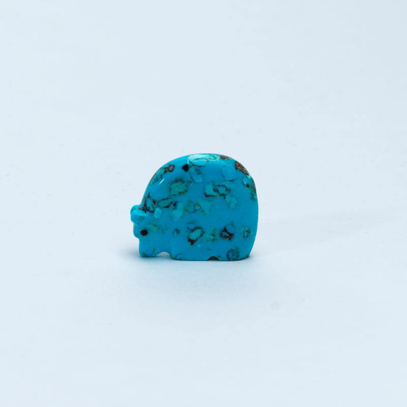 Andres Lementino: Turquoise, Bear w/ Coral Heartline