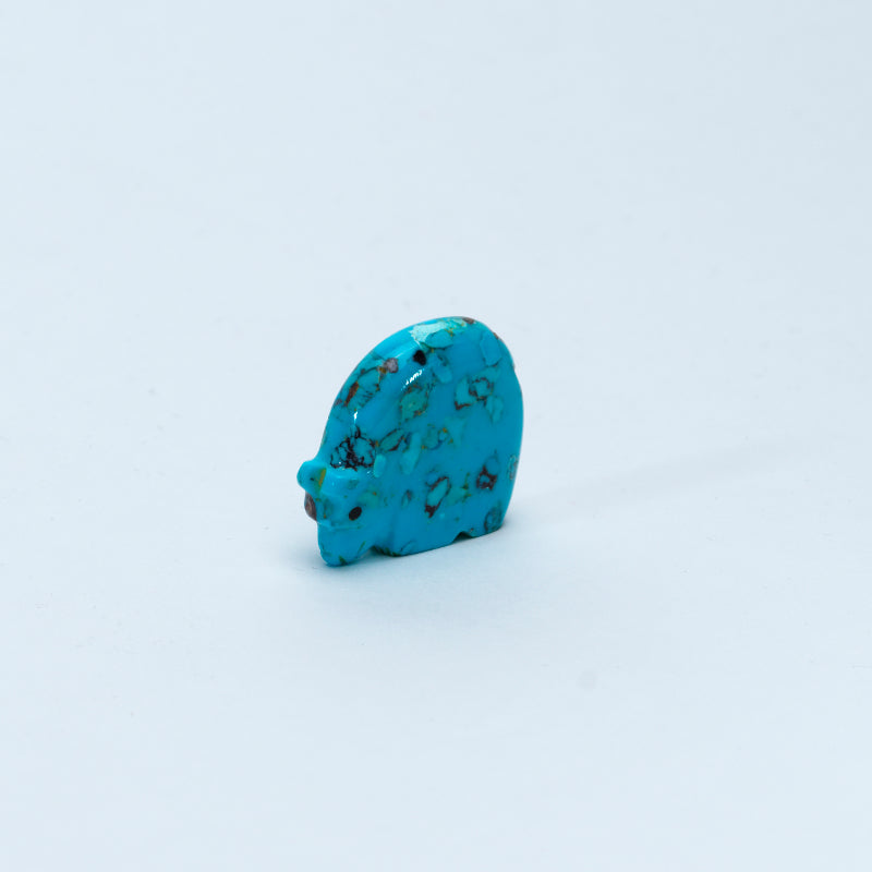Andres Lementino: Turquoise, Bear w/ Coral Heartline