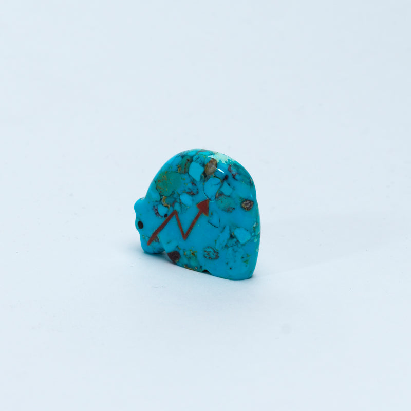 Andres Lementino: Turquoise, Bear w/ Coral Heartline