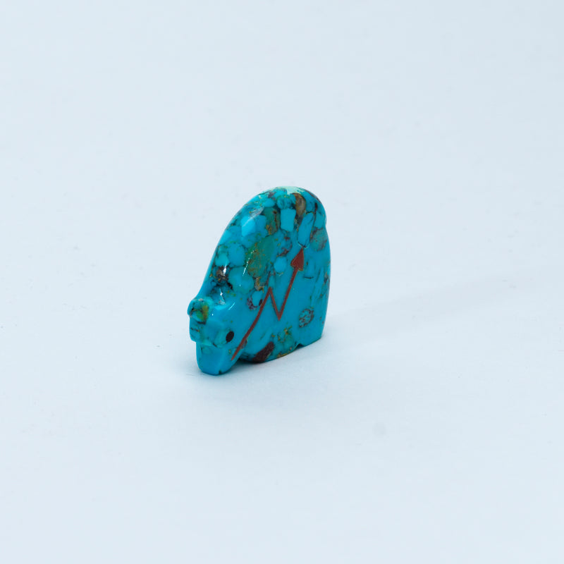 Andres Lementino: Turquoise, Bear w/ Coral Heartline
