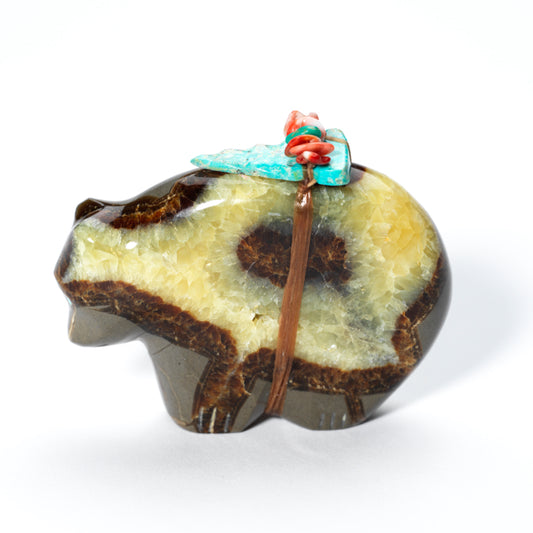 Lena Boone: Septarian with Coral & Turquoise Bundle, Bear