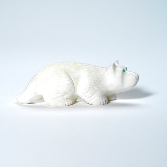 Nelson Yatsattie: White Marble, Wolf