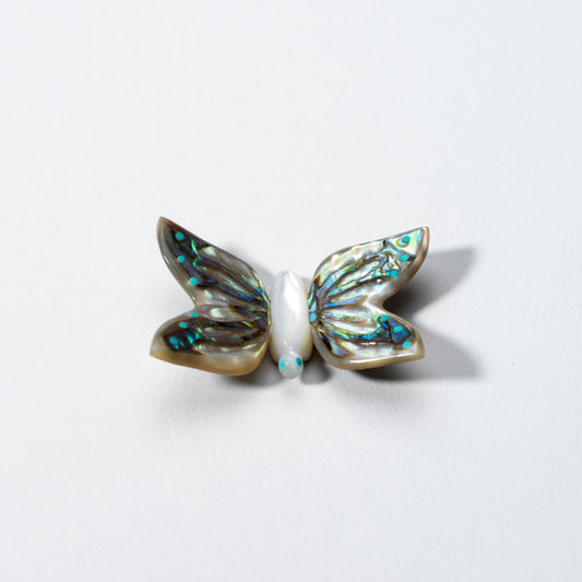 Clissa Martin: Abalone with Turquoise & Mother of Pearl, Butterfly