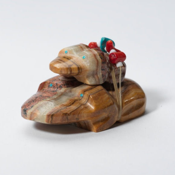 Ed Lementino: Onyx, Frog with Baby On Top