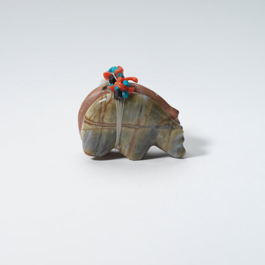 Rick Quam: Picasso Marble/Jasper, Pair Bear with Bundle