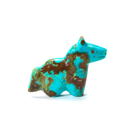 Daphne Quam: Turquoise, Horse with Red Coral Eyes