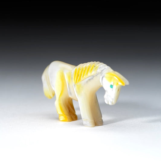 Andres Quandelacy: Gold Lip Shell, White Horse