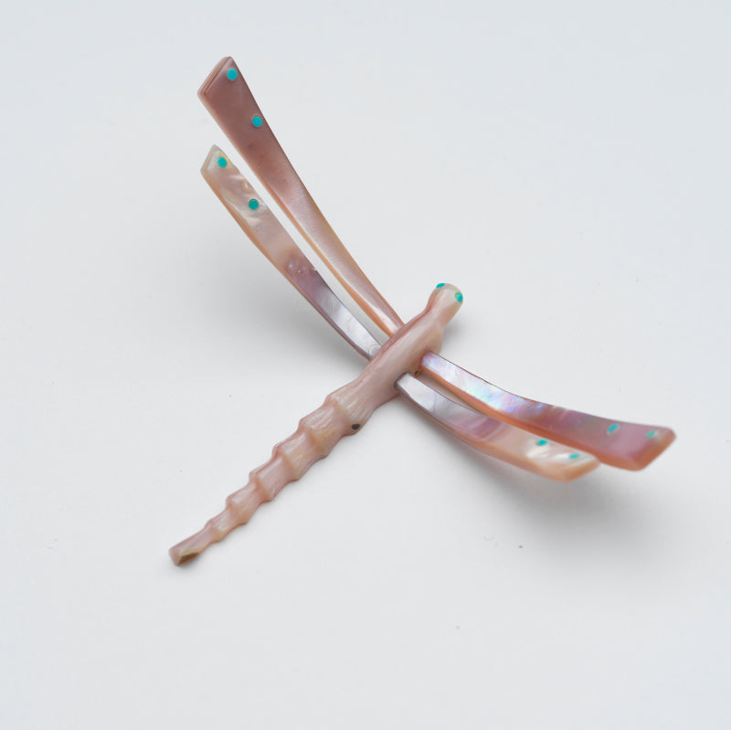 Pink Mussel Shells Clissa Martin: Pink Mussel Shell with Turquoise Inlay, Dragonfly – Zuni ...