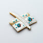Danette Laate: Mother of Pearl with Sun Face Inlay & Turquoise, Dragonfly