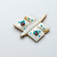 Danette Laate: Mother of Pearl with Sun Face Inlay & Turquoise, Dragonfly