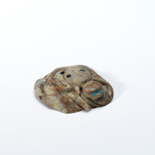 Michael Coble: Picasso Marble, Spider on a Rock with Turquoise Eyes