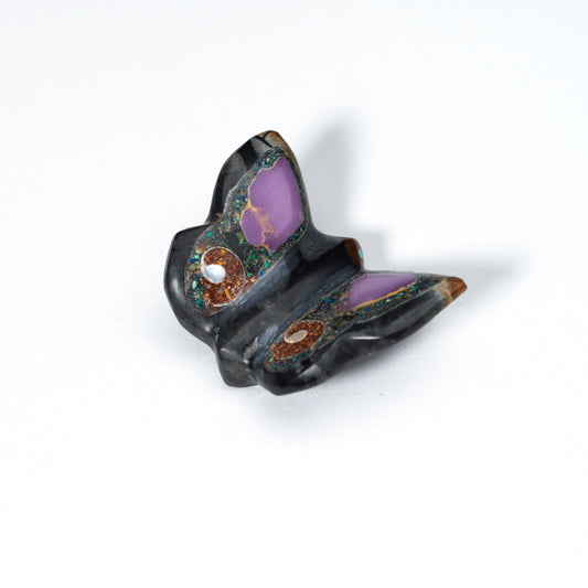 Jayne Quam: Picasso Marble, Butterfly with Inlay on Wings