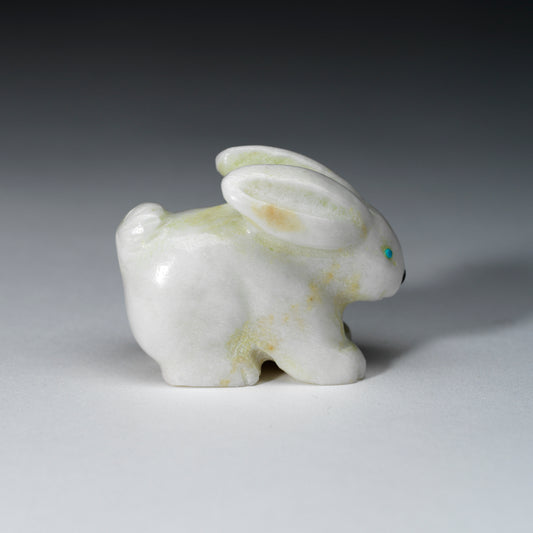 Corwin Yamutewa: White Marble with Jet Nose, Rabbit