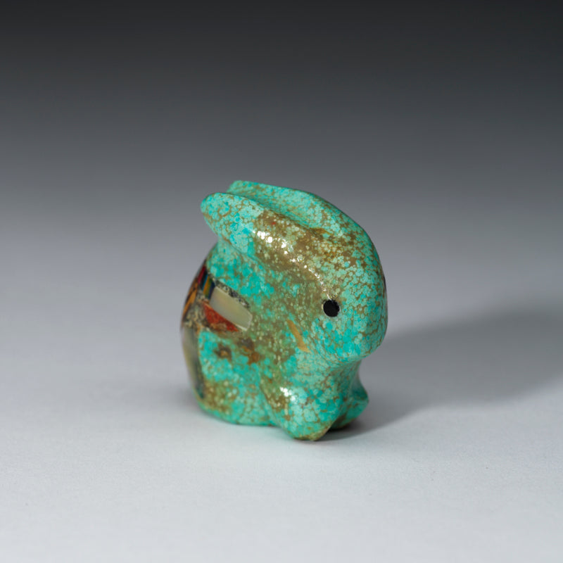 Jayne Quam: Turquoise, Rabbit with Mosaic Inlay – Zuni Artist Resource Team