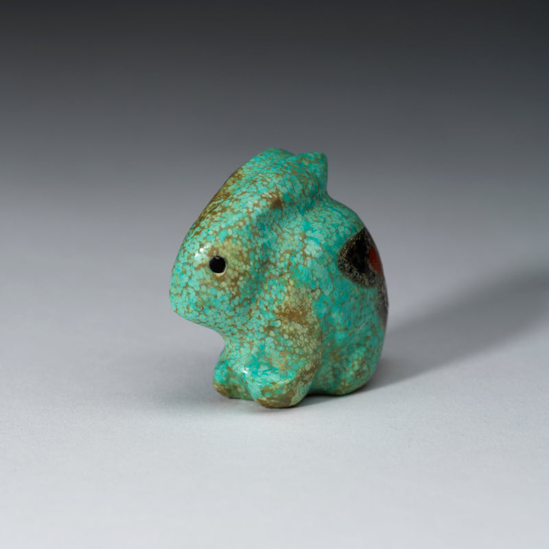 Tourquoise Rabbit Jayne Quam: Turquoise, Rabbit with Mosaic Inlay – Zuni Artist Resource Team