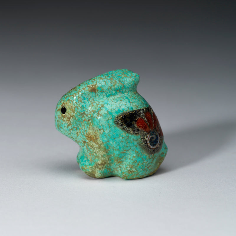 Jayne Quam: Turquoise, Rabbit with Mosaic Inlay – Zuni Artist Resource Team