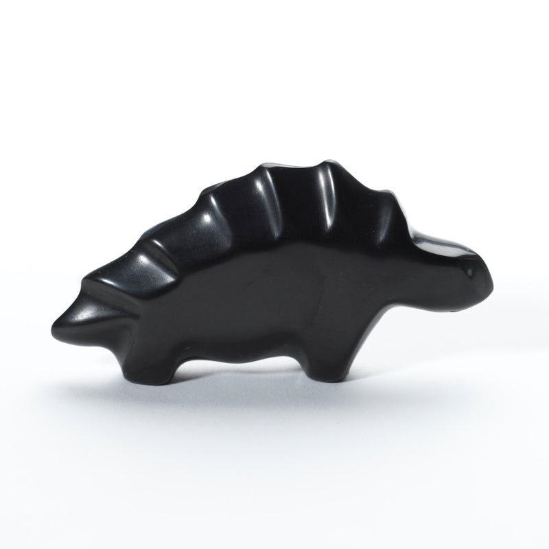 Herbert Halate: Jet with Turquoise Eyes, Stegosaurus Dinosaur