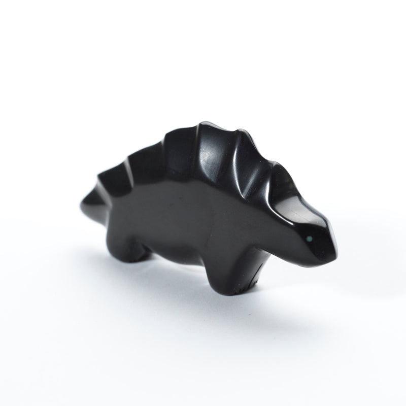 Herbert Halate: Jet with Turquoise Eyes, Stegosaurus Dinosaur