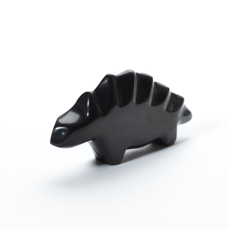 Herbert Halate: Jet with Turquoise Eyes, Stegosaurus Dinosaur