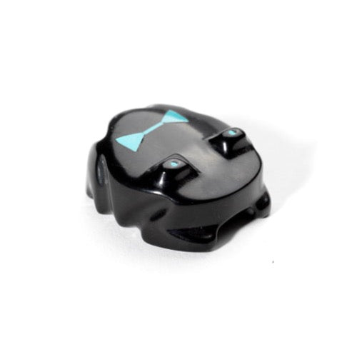 Clayton & Abby Panteah: Jet, Frog With Turquoise Eyes Inlay – Zuni ...