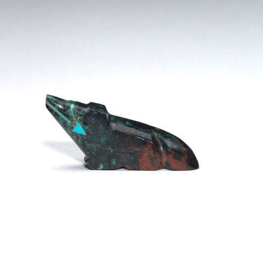 Clayton & Abby Panteah: Cuprite, Coyote With Turquoise Heartline