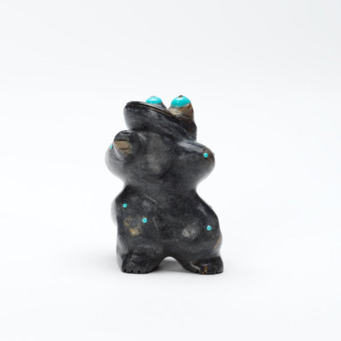 Hayes Leekya: Picasso Marble, Frog with Turq. Eyes