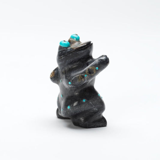 Hayes Leekya: Picasso Marble, Frog with Turq. Eyes