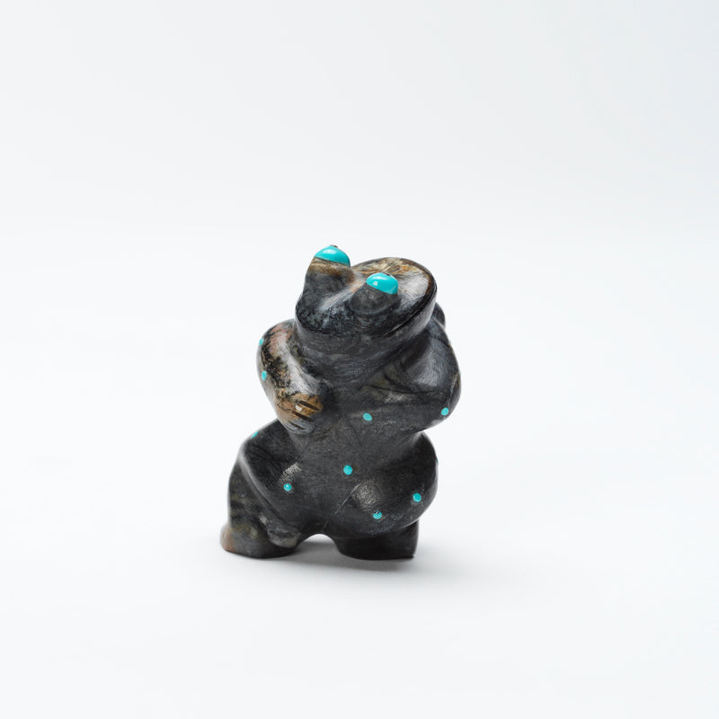 Hayes Leekya: Picasso Marble, Frog with Turq. Eyes