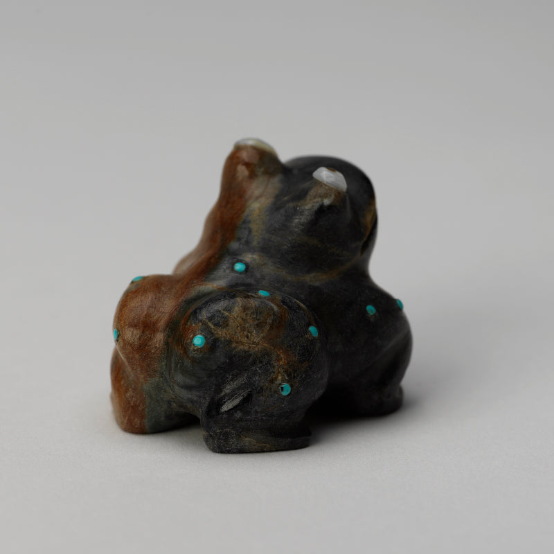 Hayes Leekya: Picasso Marble, Frog w/ White Shell Eyes